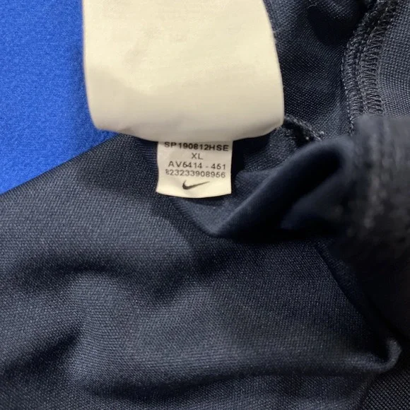 Nike Track Jacket Men's XL Academy 19 Full Zip/Pockets Soccer Blue Y2K Vtg - Picture 13 of 16